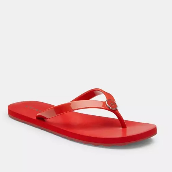 NEW!!! Coach red flip flops - Picture 4 of 10